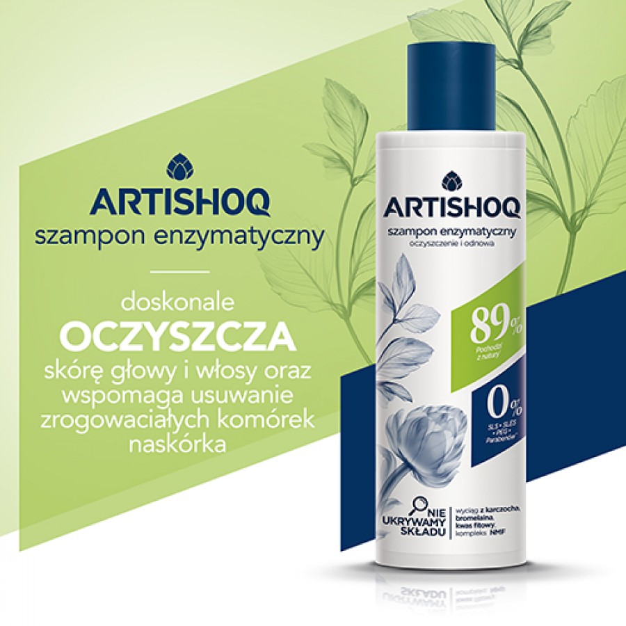 Miniaturka artykułu - #0 Artishoq Enzymatyczny szampon Oczyszczenie i odnowa, 150 ml