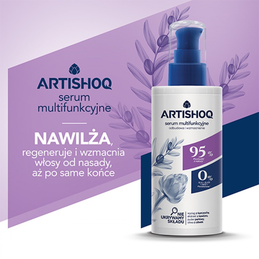 Miniaturka artykułu - #0 Artishoq Serum multifunkcyjne do włos&oacute;w Odbudowa i wzmocnienie, 100 ml