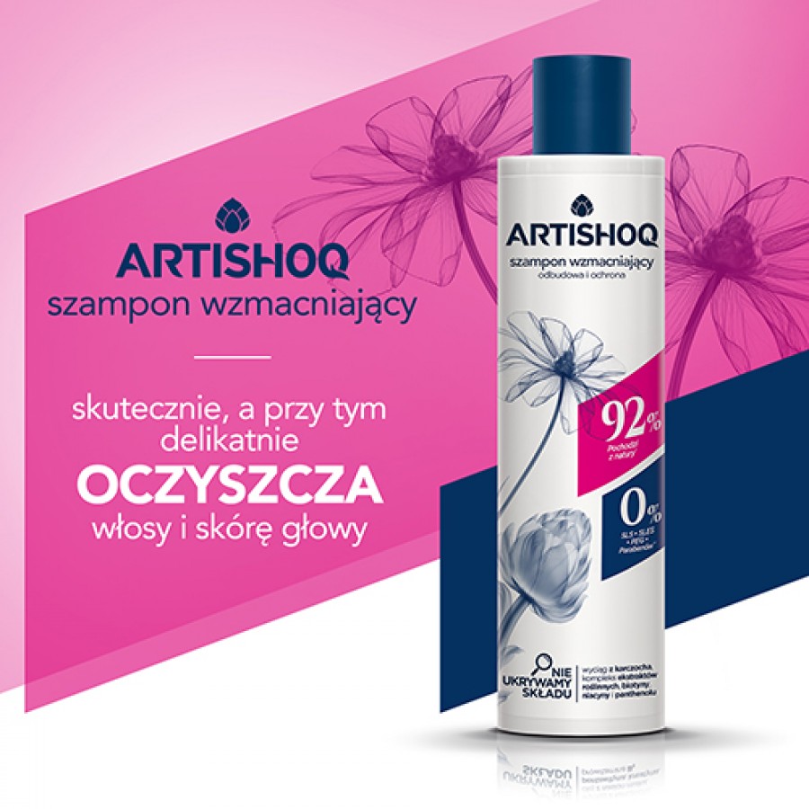 Zdjęcie produktu - 0 Artishoq Szampon wzmacniający do włos&oacute;w Odbudowa i ochrona, 200 ml