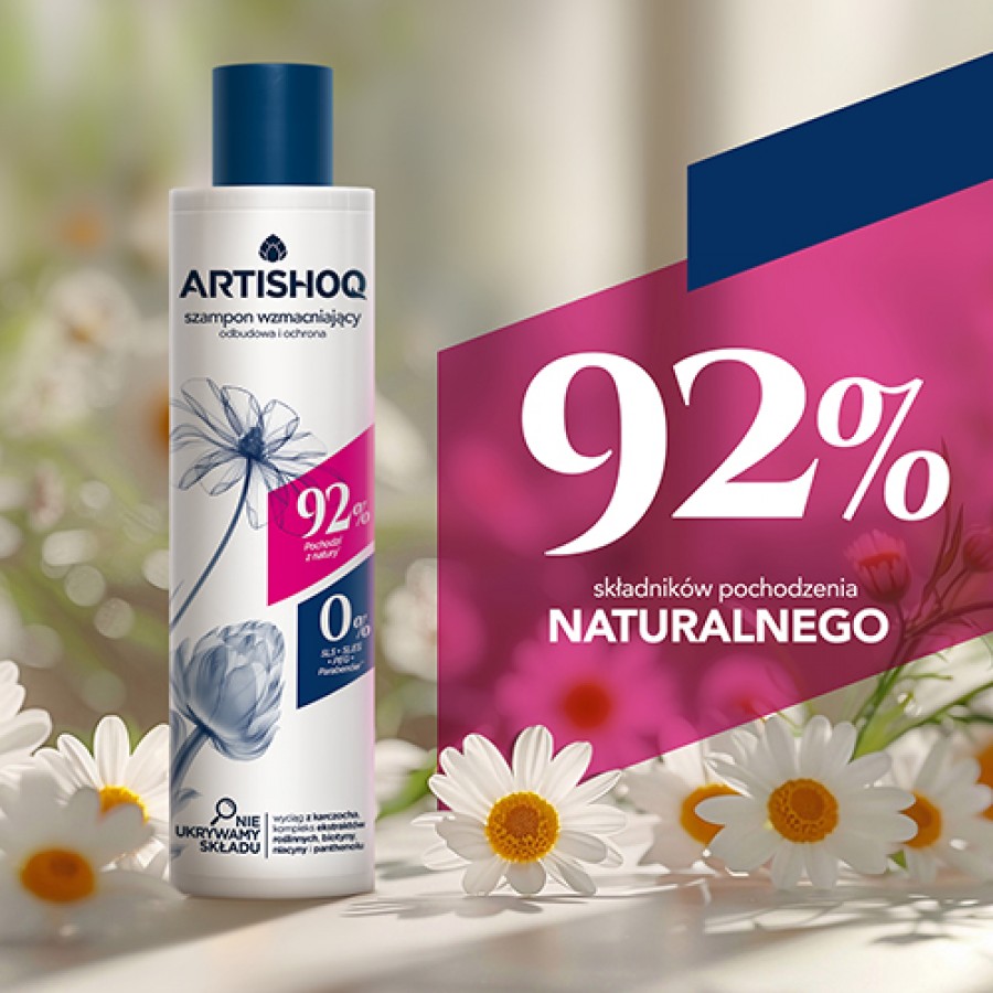 Zdjęcie produktu - 2 Artishoq Szampon wzmacniający do włos&oacute;w Odbudowa i ochrona, 200 ml