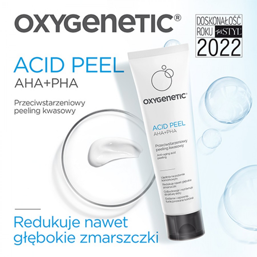 Miniaturka artykułu - #1 Oxygenetic Acid Peel AHA+PHA Przeciwstarzeniowy peeling kwasowy, 50 ml
