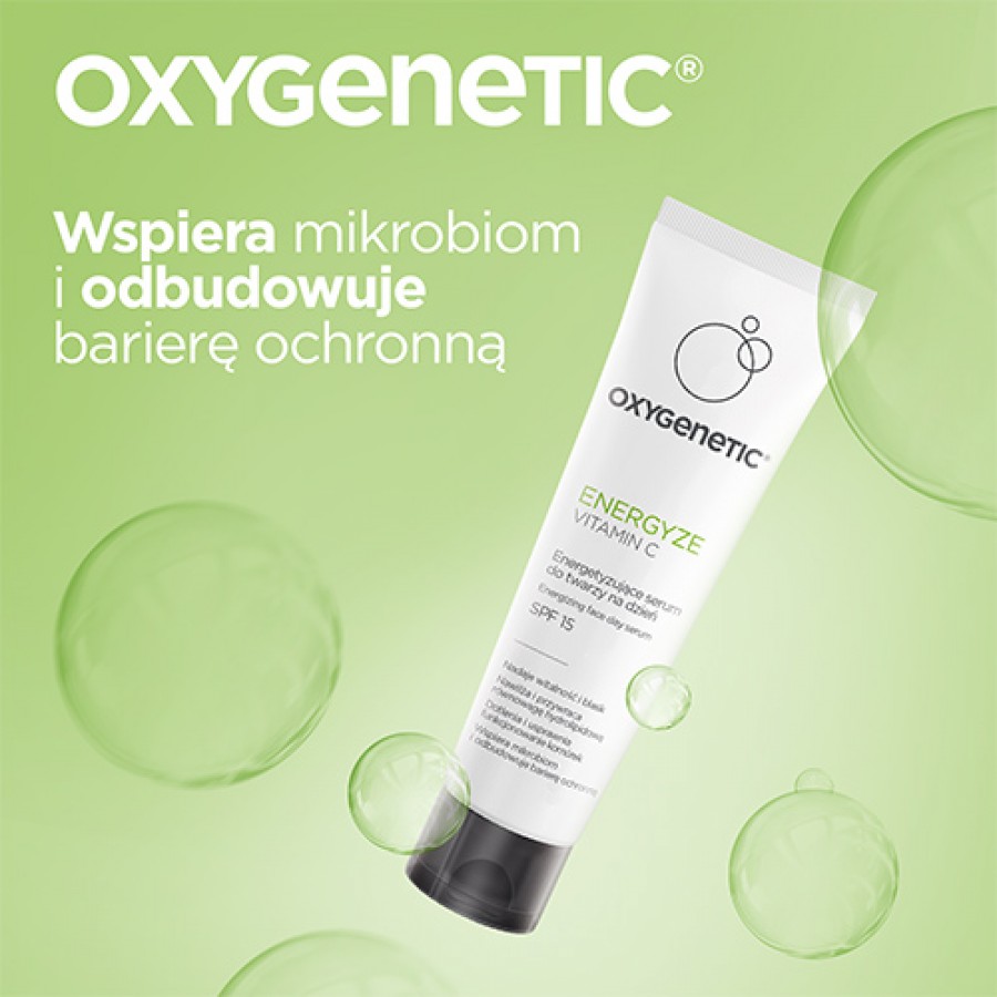 Miniaturka artykułu - #0 Oxygenetic Energyze Vitamin C Energetyzujące serum do twarzy na dzień z witaminą C SPF15, 50 ml