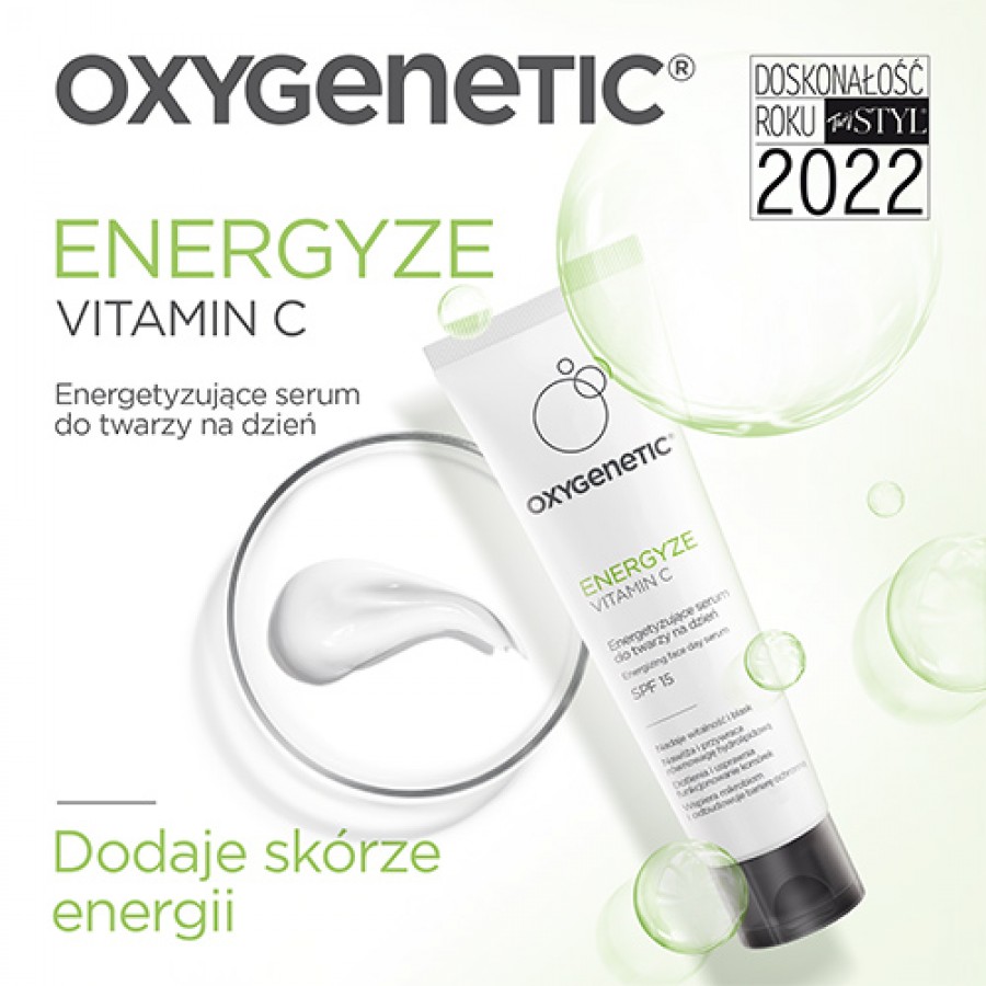 Miniaturka artykułu - #1 Oxygenetic Energyze Vitamin C Energetyzujące serum do twarzy na dzień z witaminą C SPF15, 50 ml
