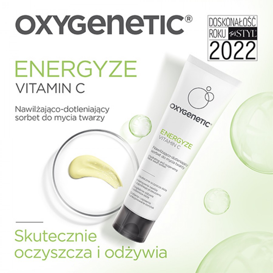 Miniaturka artykułu - #1 Oxygenetic Energyze Vitamin C Nawilżająco-dotleniający sorbet do mycia twarzy z witaminą C, 75 ml