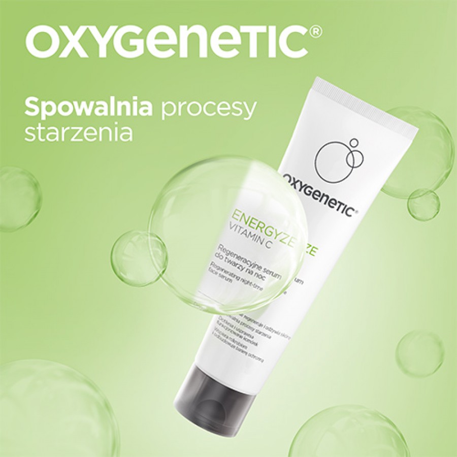 Miniaturka artykułu - #0 Oxygenetic Energyze Vitamin C Regeneracyjne serum do twarzy na noc z witaminą C, 50 ml