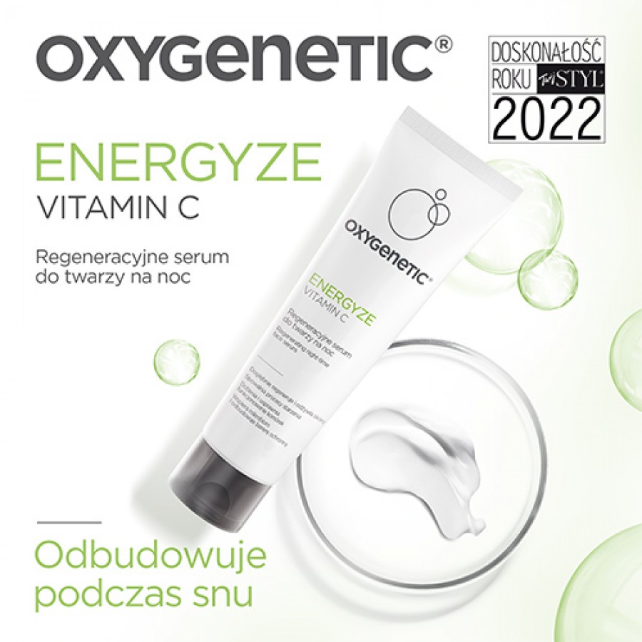Miniaturka artykułu - #1 Oxygenetic Energyze Vitamin C Regeneracyjne serum do twarzy na noc z witaminą C, 50 ml