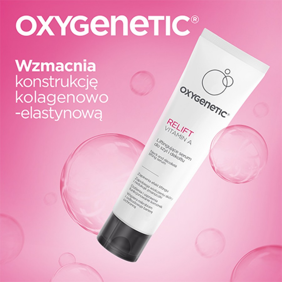 Miniaturka artykułu - #0 Oxygenetic Relift Vitamin A Liftingujące serum przeciwzmarszczkowe do szyi i dekoltu, 50 ml