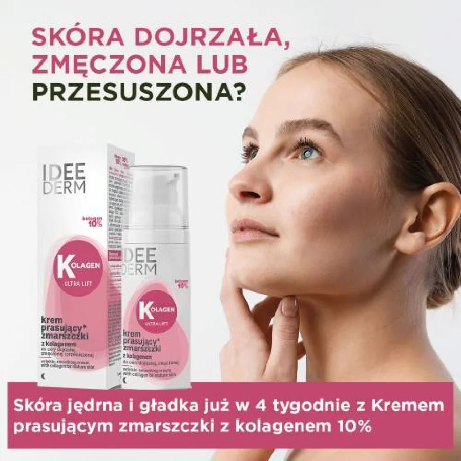 #0 – Idee Derm Krem prasujący zmarszczki z kolagenem 10% do cery dojrzałej, 50 ml