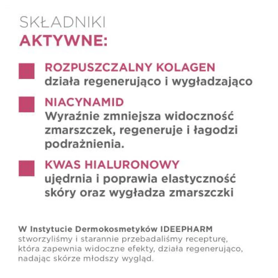 #2 – Idee Derm Krem prasujący zmarszczki z kolagenem 10% do cery dojrzałej, 50 ml