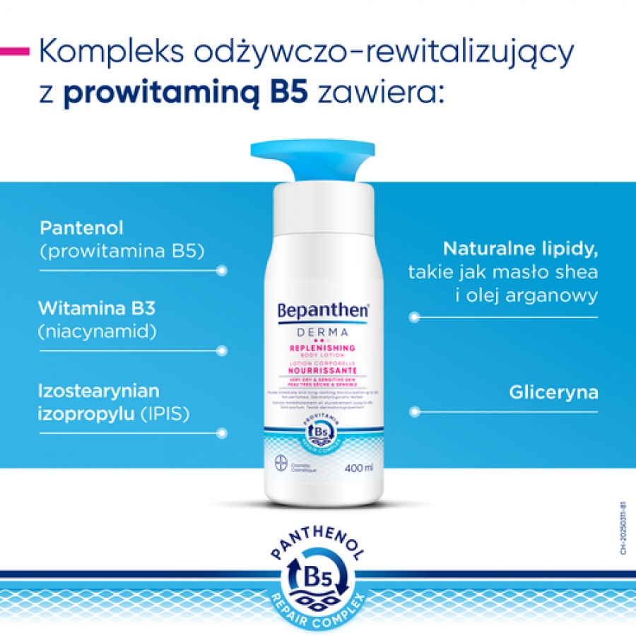 Zdjęcie produktu - 3 Bepanthen Derma głęboko odżywczy Balsam do ciała, 400 ml