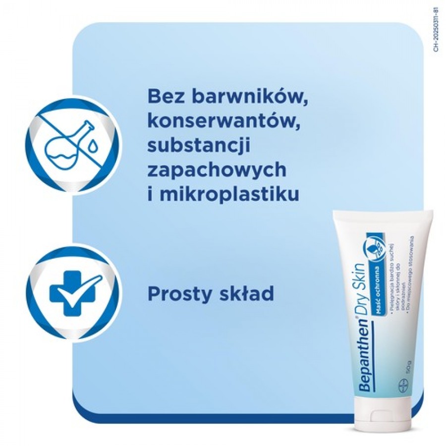 Zdjęcie produktu - 5 Bepanthen Dry Skin Maść ochronna do sk&oacute;ry suchej i podrażnionej, 50 g