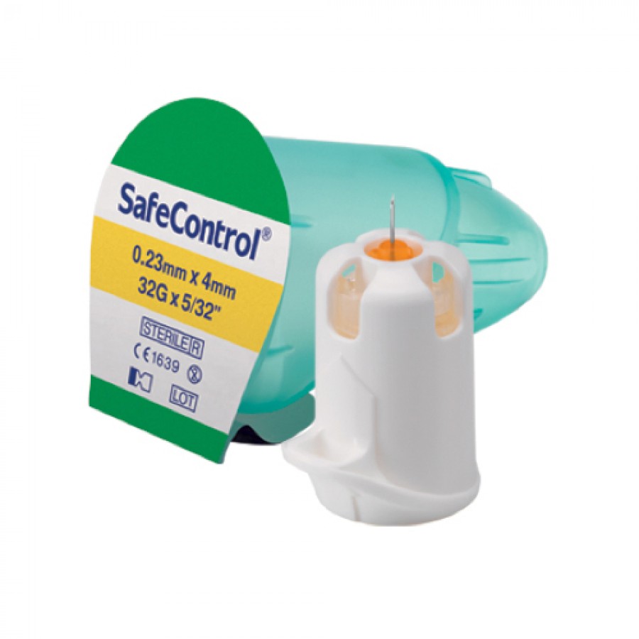 Zdjęcie produktu - 0 Unifine SafeControl 4 mm 32G 0.23 mm Bezpieczna igła do wstrzykiwacza z podw&oacute;jną ochroną, 100 szt.