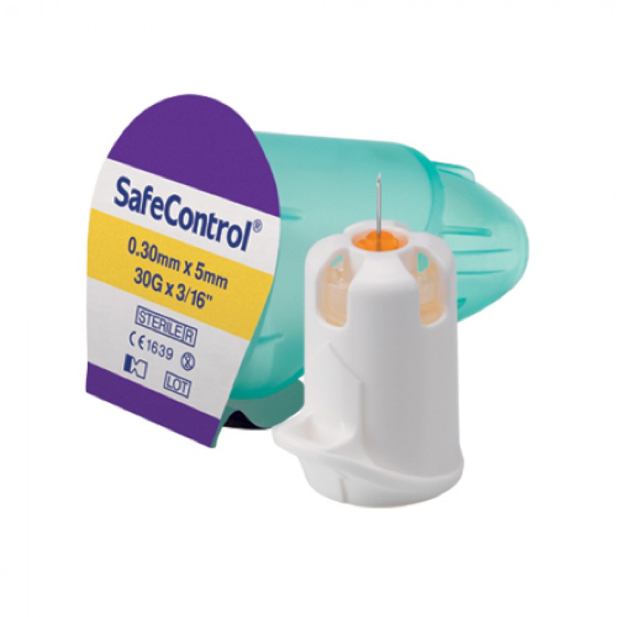 Zdjęcie produktu - 0 Unifine SafeControl 5 mm 30G 0.30 mm Bezpieczna igła do wstrzykiwacza z podw&oacute;jną ochroną, 100 szt.
