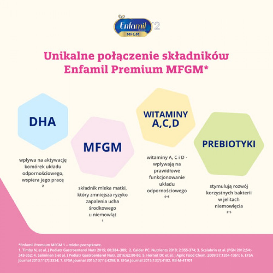 Miniaturka artykułu - #1 Enfamil Premium MFGM 2 Mleko następne powyżej 6. miesiąca życia, 800g