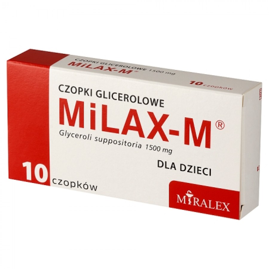 Miniaturka artykułu - #0 MILAX-M Czopki glicerolowe dla dzieci, 10 szt.