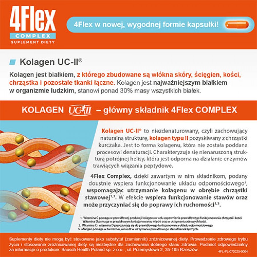 Zdjęcie produktu - 3 4Flex Complex, 30 kaps. - suplement diety z kolagenem