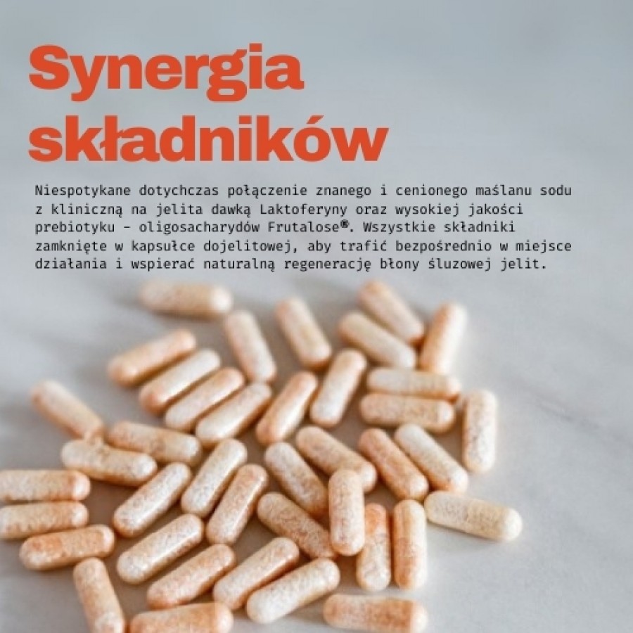 Miniaturka artykułu - #0 Revolife Microbiome Reborn, 90 kapsułek - maślan sodu, laktoferyna, prebiotyk (kapsułka dojelitowa)