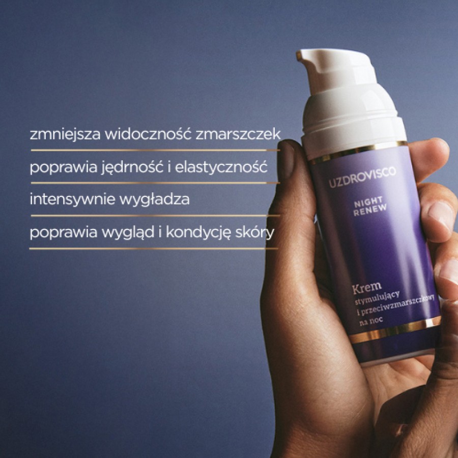 Miniaturka artykułu - #1 Uzdrovisco Night Renew Krem stymulujący i przeciwzmarszczkowy na noc, 50 ml