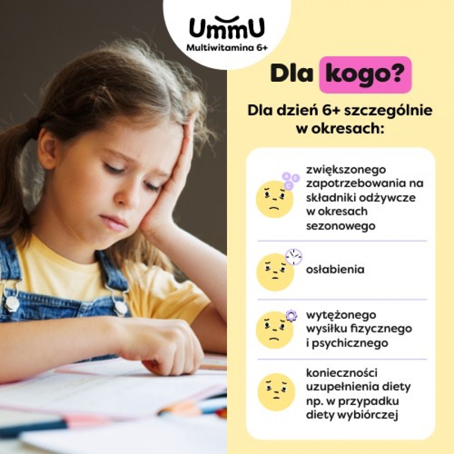 Zdjęcie produktu - 4 Ummu Multiwitamina 6+ krople o smaku pomarańczowym, 30 ml - dla dzieci