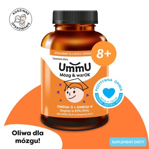 Miniaturka artykułu - #0 UmmU M&oacute;zg & wzrOK 8+, 240 kaps. - dla dzieci i dorosłych