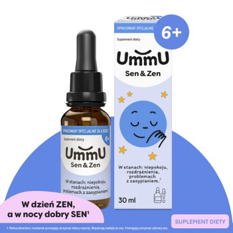 Miniaturka artykułu - #0 UmmU Sen & Zen 6+ krople, 30 ml - dla dzieci