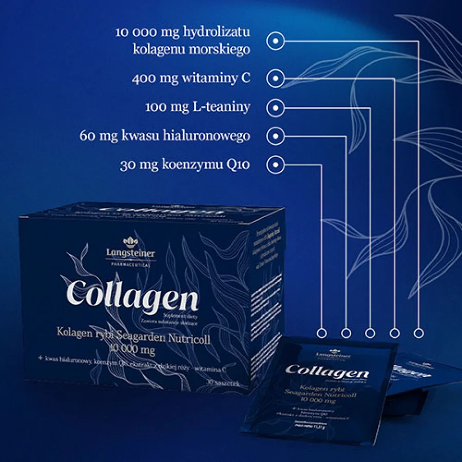 #4 – Langsteiner Collagen - hydrolizowany kolagen morski 10 000, 30 saszetek