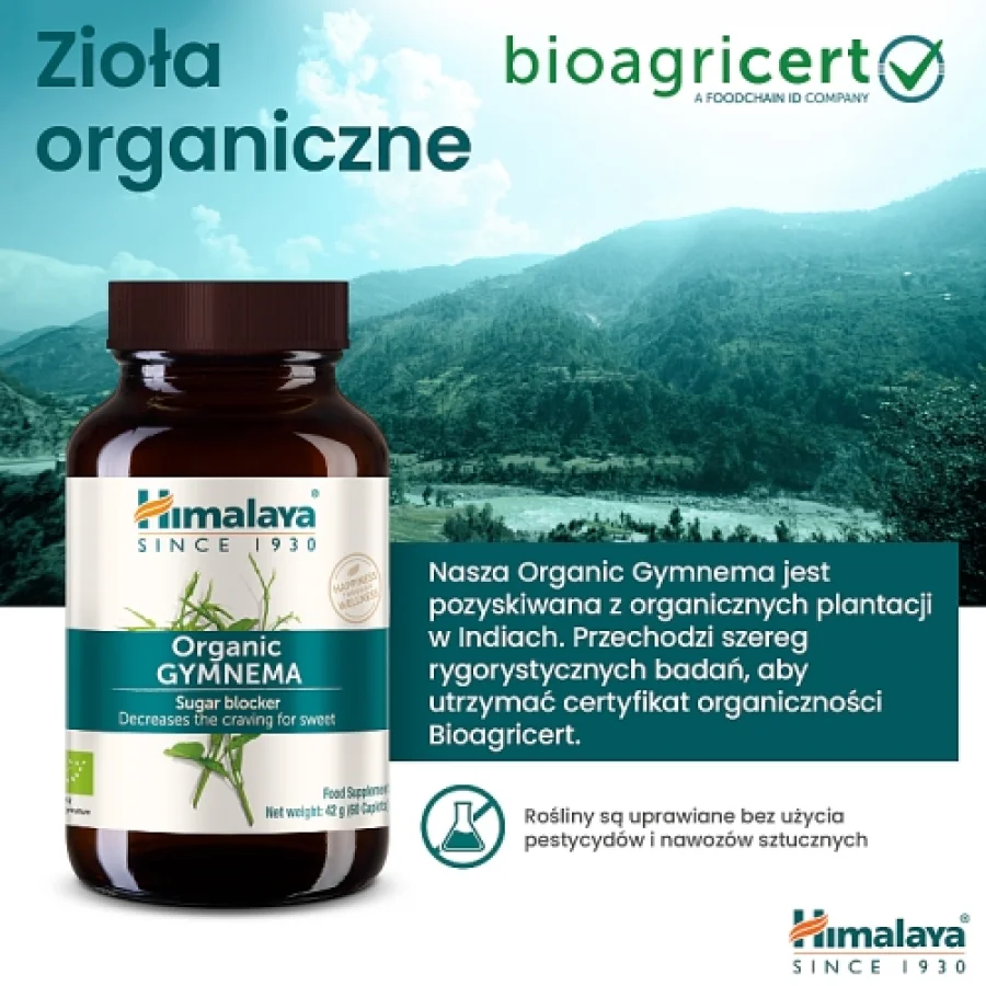 #4 – Himalaya Organic Gymnema, 60 tabl.