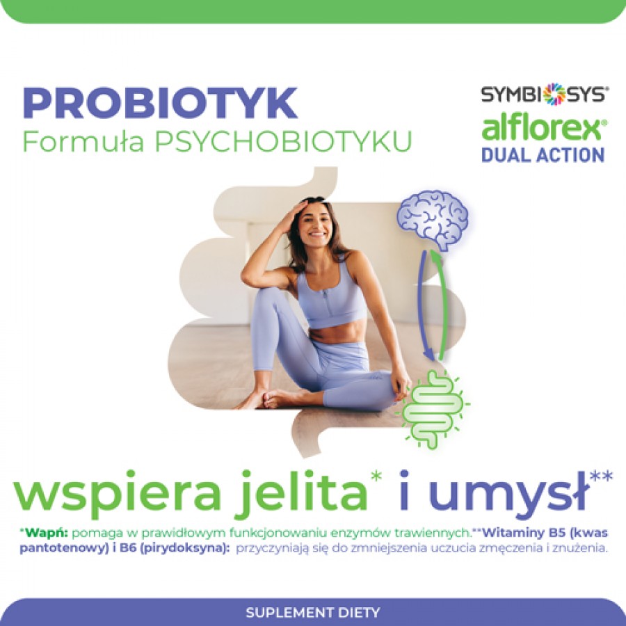 Miniaturka artykułu - #0 Symbiosys Alflorex Dual Action, 30 kaps. - probiotyk dla dorosłych