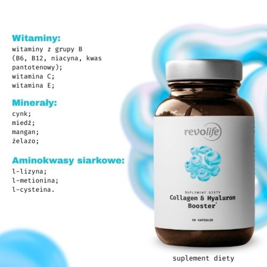 Zdjęcie produktu - 4 Zestaw Revolife Collagen & Hyaluron Booster, 2 x 90 kapsułek