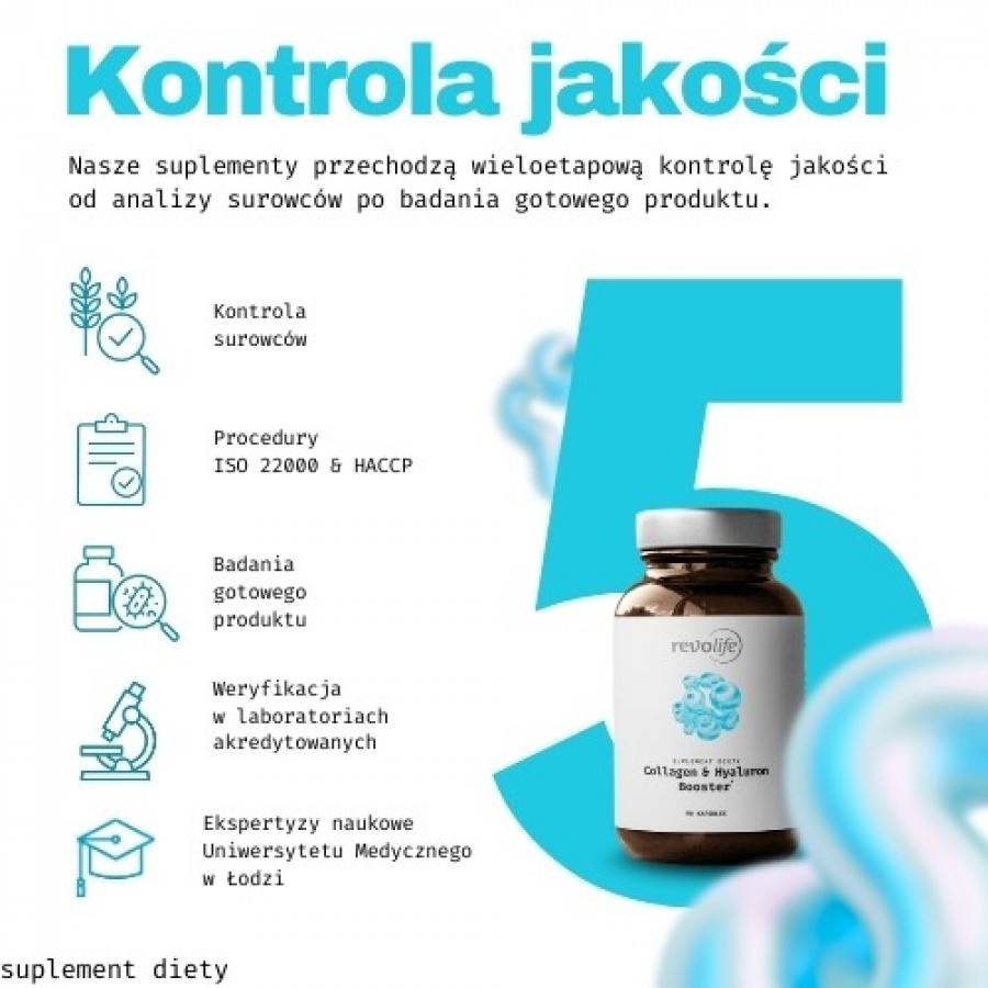 Miniaturka artykułu - #1 Zestaw Revolife Collagen & Hyaluron Booster, 2 x 90 kapsułek