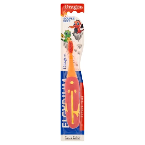 Miniaturka artykułu - #0 Elgydium Dragon Souple Soft Szczoteczka do zęb&oacute;w dla dzieci 2-6lat miękka, 1 szt.