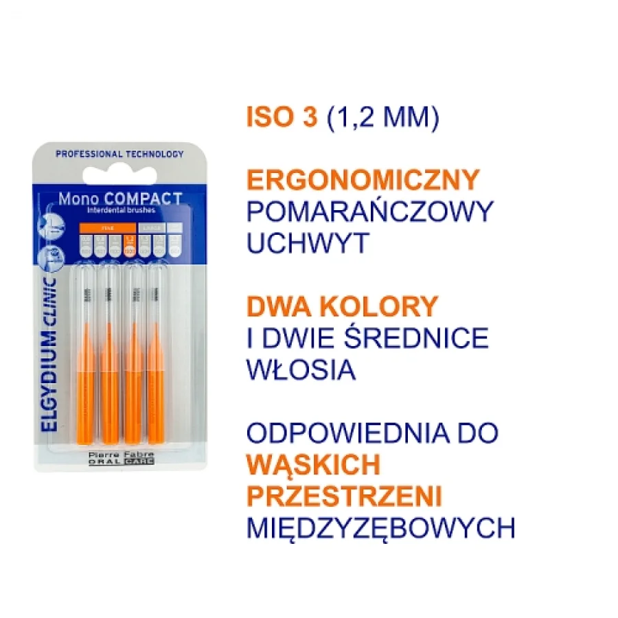 #2 – Elgydium Clinic Mono Compact Szczoteczka do przestrzeni międzyzębowych 1,2 mm, 4 szt.