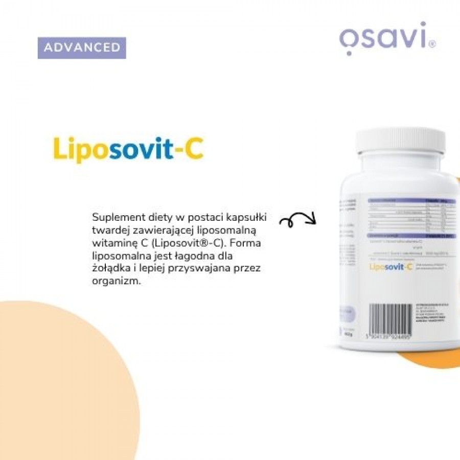 Zdjęcie produktu - 2 Osavi Advanced Liposomalna Witamina C 1000mg, 60 kaps.