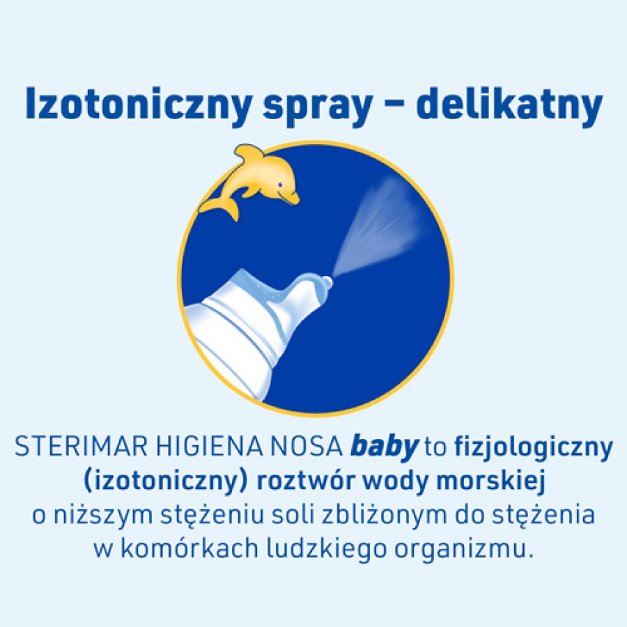 Zdjęcie produktu - 7 Sterimar Higiena Nosa Baby Woda morska spray dla dzieci, 100 ml