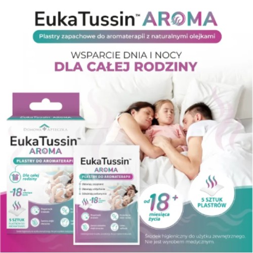 Miniaturka artykułu - #0 Domowa Apteczka Eukatussin Aroma Plastry do aromaterapii dla dzieci i dorosłych, 5 szt.
