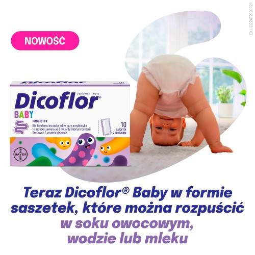 Miniaturka artykułu - #0 Dicoflor Baby probiotyk dla dzieci i niemowląt, 10 sasz.