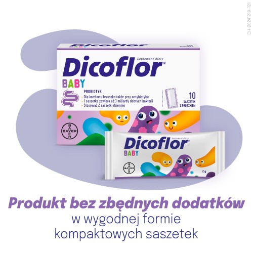 Miniaturka artykułu - #1 Dicoflor Baby probiotyk dla dzieci i niemowląt, 10 sasz.