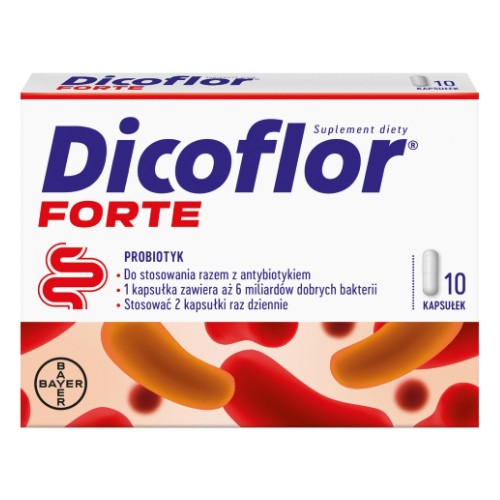 Zdjęcie produktu - 9 Dicoflor Forte probiotyk dla dzieci i dorosłych, 10 kaps.