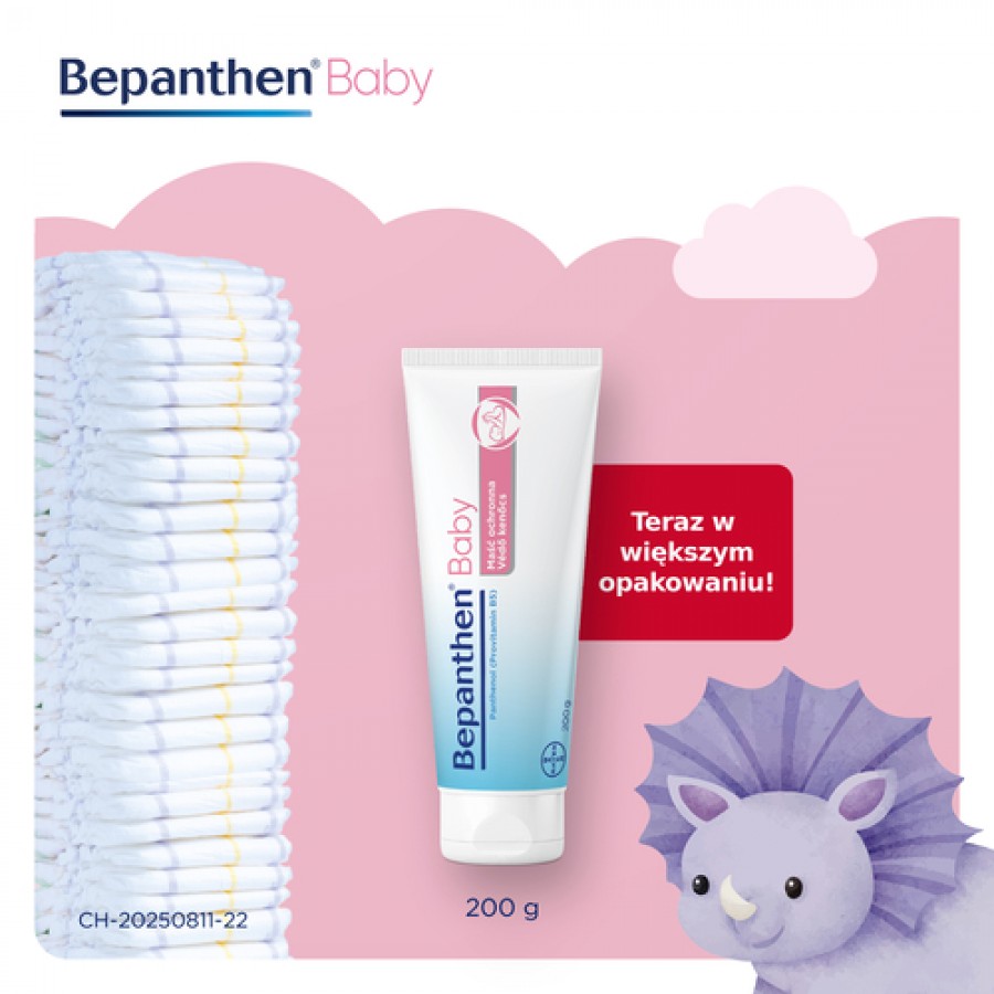 Miniaturka artykułu - #0 Bepanthen Baby Maść ochronna na odparzenia i podrażnione brodawki, 200 g