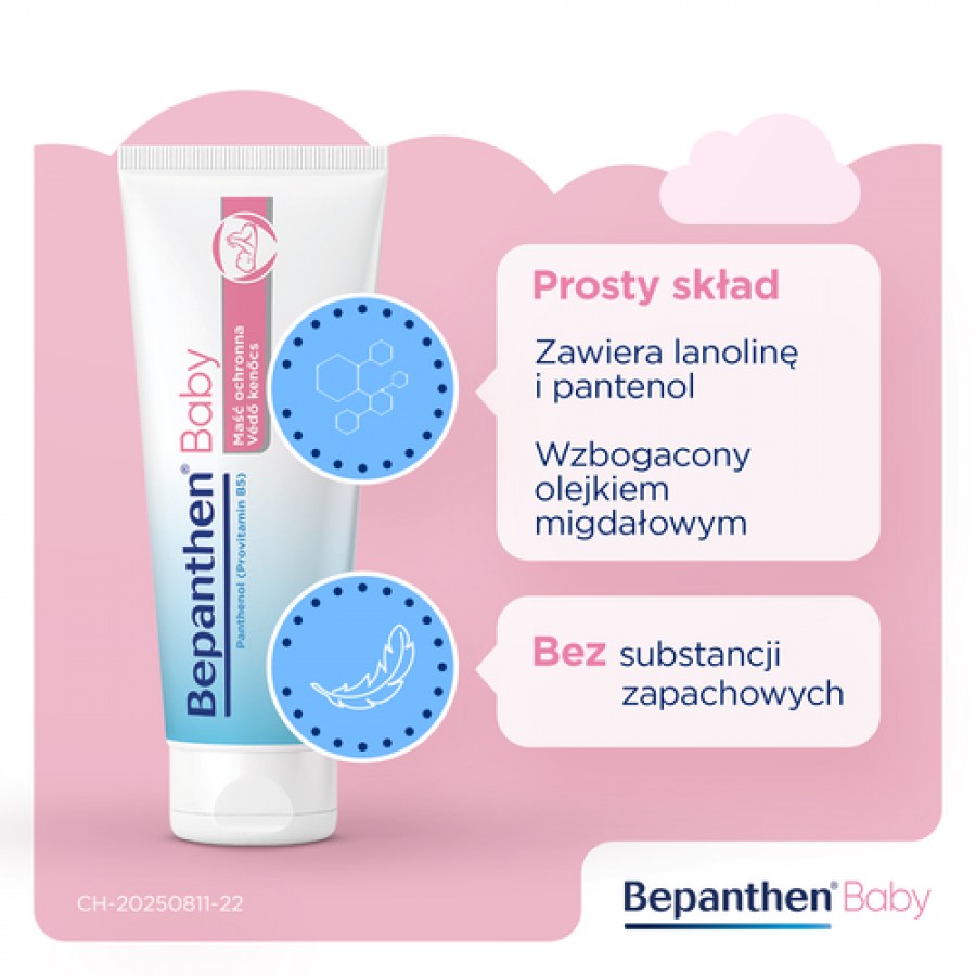 Zdjęcie produktu - 5 Bepanthen Baby Maść ochronna na odparzenia i podrażnione brodawki, 200 g