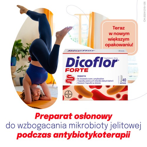 Miniaturka artykułu - #1 Dicoflor Forte probiotyk dla dzieci i dorosłych, 40 kaps.
