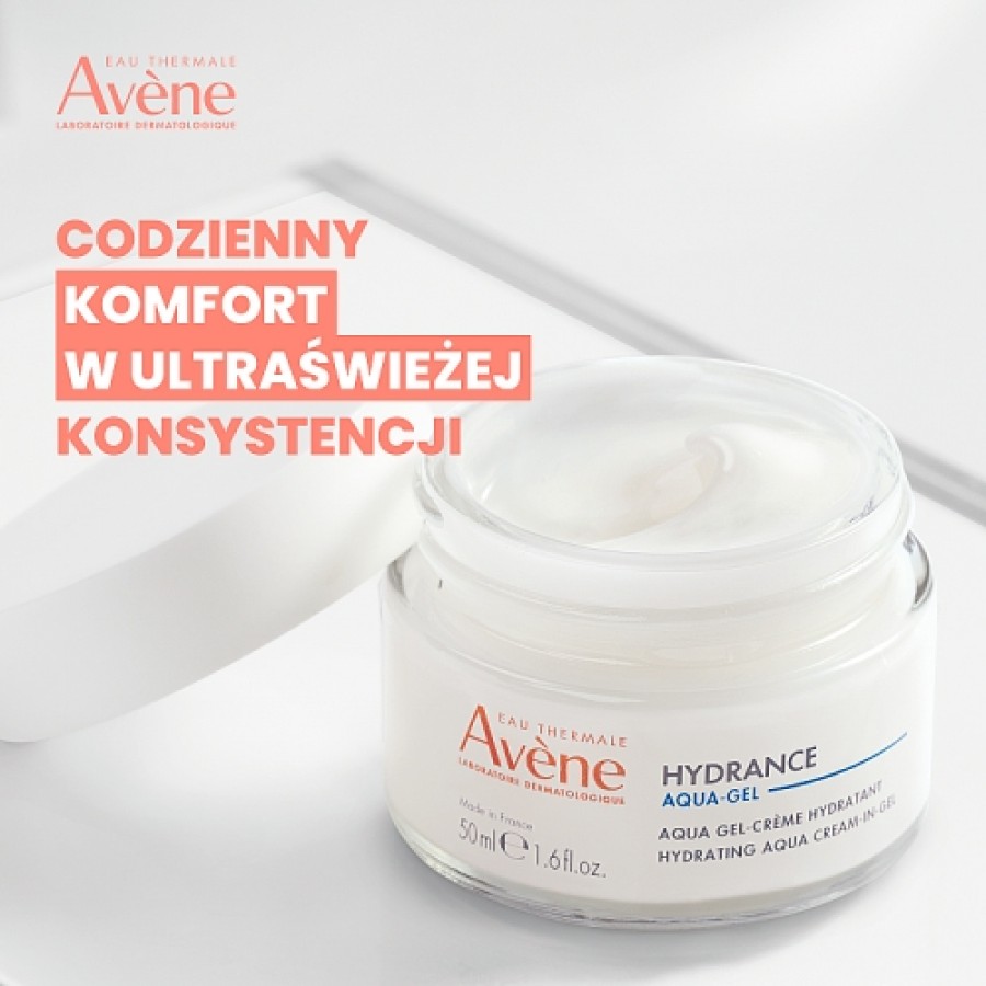 Zdjęcie produktu - 3 AVENE Hydrance Aqua Gel Nawilżający krem-żel do twarzy do sk&oacute;ry wrażliwej, 50 ml