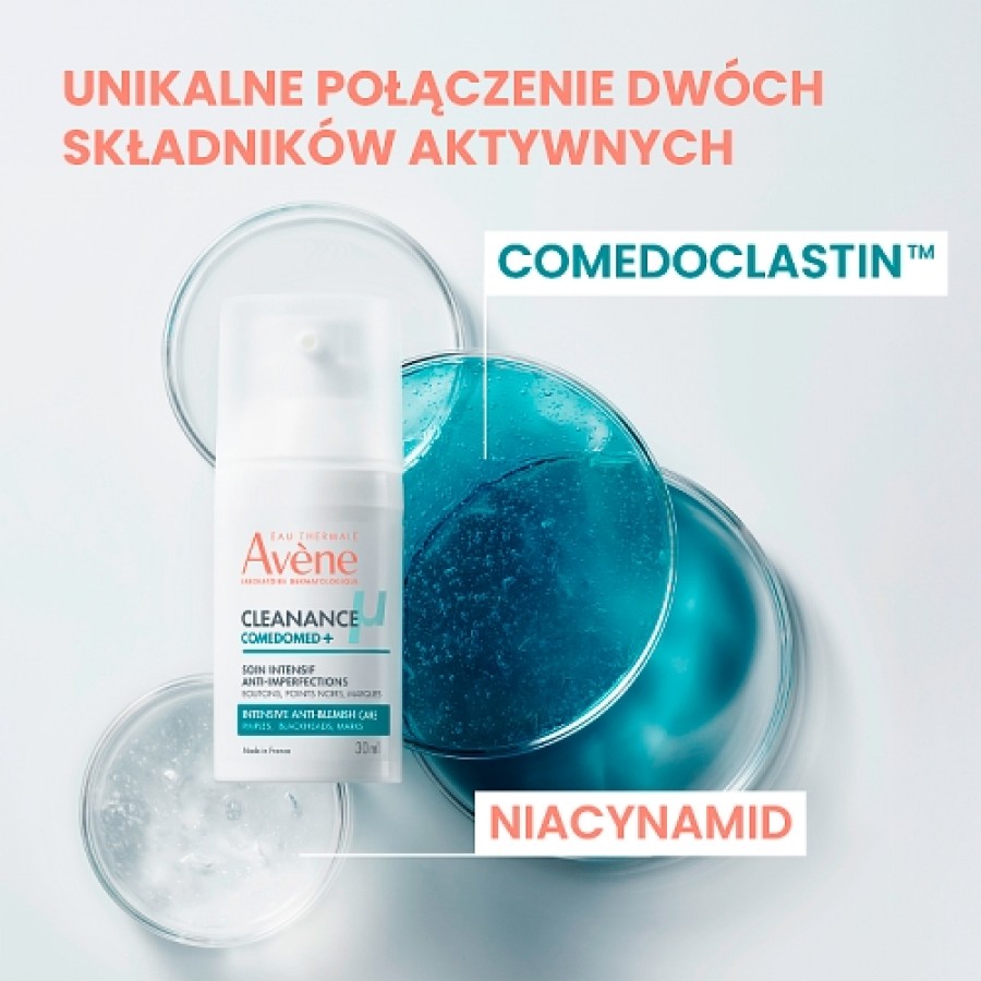 Zdjęcie produktu - 3 Avene Cleanance Comedomed+ Intensywny krem-żel przeciw niedoskonałościom, 30 ml