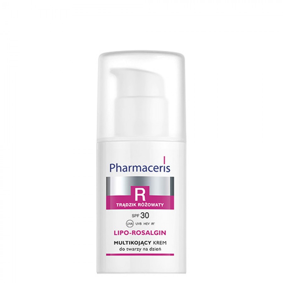 Miniaturka artykułu - #0 Pharmaceris R LIPO-ROSALGIN Multikojący krem do twarzy na dzień SPF30, 30ml