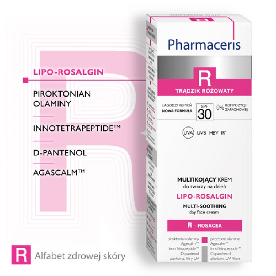 Zdjęcie produktu - 2 Pharmaceris R LIPO-ROSALGIN Multikojący krem do twarzy na dzień SPF30, 30ml
