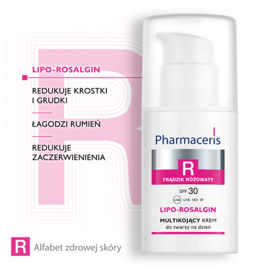 Zdjęcie produktu - 3 Pharmaceris R LIPO-ROSALGIN Multikojący krem do twarzy na dzień SPF30, 30ml