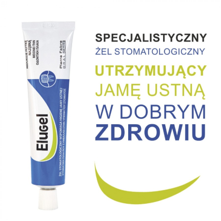 Miniaturka artykułu - #1 Elugel Oczyszczanie Żel stomatologiczny smak miętowy, 40 ml