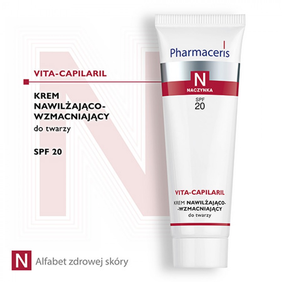 Miniaturka artykułu - #0 Pharmaceris N VITA-CAPILARIL Krem nawilżająco-wzmacniający do twarzy SPF20, 50 ml