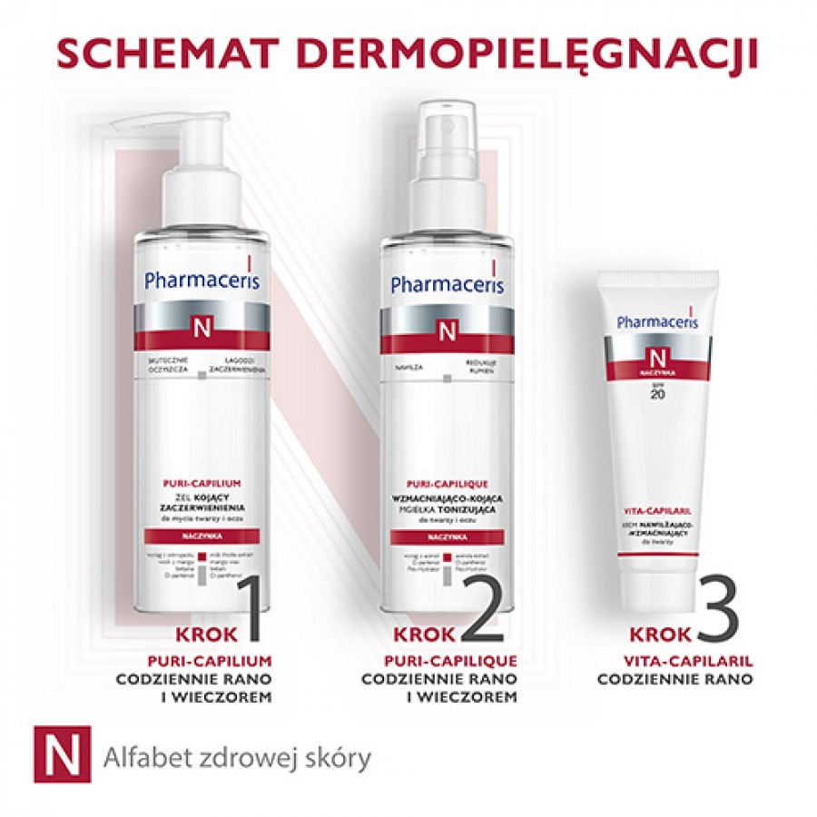 Zdjęcie produktu - 3 Pharmaceris N VITA-CAPILARIL Krem nawilżająco-wzmacniający do twarzy SPF20, 50 ml