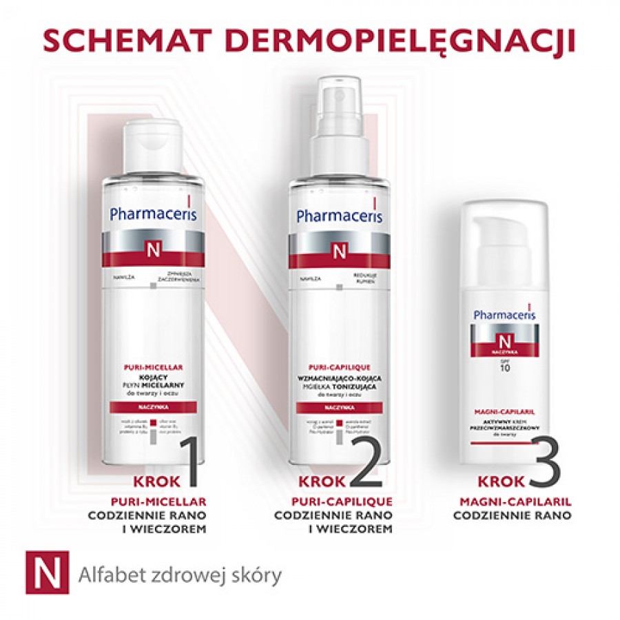 Zdjęcie produktu - 3 Pharmaceris N MAGNI-CAPILARIL Aktywny krem przeciwzmarszczkowy SPF10, 50 ml